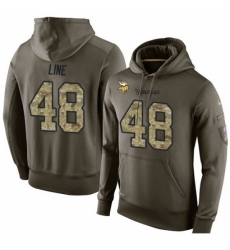 NFL Nike Minnesota Vikings 48 Zach Line Green Salute To Service Mens Pullover Hoodie NFL Nike Minnesota Vikings 48 Zach Line Green Salute To Service Mens Pullover Hoodie