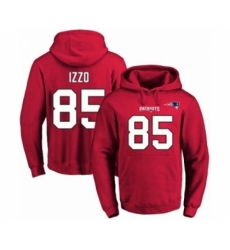 Football Mens New England Patriots 85 Ryan Izzo Red Name Number Pullover Hoodie Football Mens New England Patriots 85 Ryan Izzo Red Name Number Pullover Hoodie