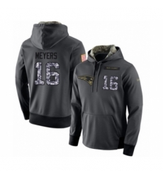 Football New England Patriots 16 Jakobi Meyers Stitched Black Anthracite Salute to Service Player Performance Hoodie Football New England Patriots 16 Jakobi Meyers Stitched Black Anthracite Salute to Service Player Performance Hoodie