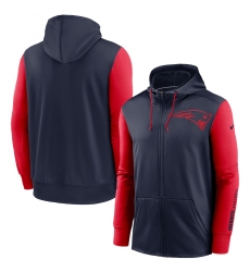 Men New England Patriots Navy Red Fan Gear Mascot Performance Full Zip Hoodie Men New England Patriots Navy Red Fan Gear Mascot Performance Full Zip Hoodie