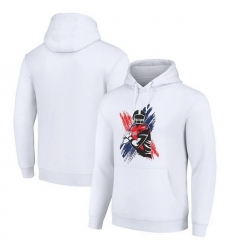 Men Starter White New England Patriots Player X Fleece Pullover Hoodie Men Starter White New England Patriots Player X Fleece Pullover Hoodie