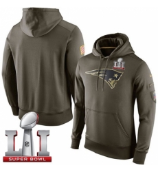 NFL Mens New England Patriots Nike Olive Salute To Service KO Performance Super Bowl LI 51 Hoodie NFL Mens New England Patriots Nike Olive Salute To Service KO Performance Super Bowl LI 51 Hoodie