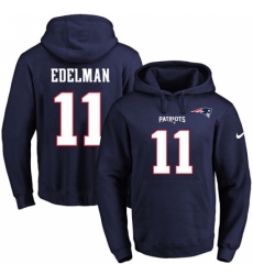 NFL Mens Nike New England Patriots 11 Julian Edelman Navy Blue Name Number Pullover Hoodie NFL Mens Nike New England Patriots 11 Julian Edelman Navy Blue Name Number Pullover Hoodie