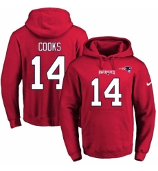 NFL Mens Nike New England Patriots 14 Brandin Cooks Red Name Number Pullover Hoodie NFL Mens Nike New England Patriots 14 Brandin Cooks Red Name Number Pullover Hoodie