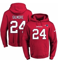 NFL Mens Nike New England Patriots 24 Stephon Gilmore Red Name Number Pullover Hoodie NFL Mens Nike New England Patriots 24 Stephon Gilmore Red Name Number Pullover Hoodie