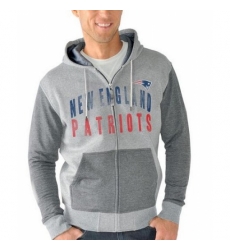 NFL New England Patriots G III Sports by Carl Banks Safety Tri Blend Full Zip Hoodie Heathered Gray NFL New England Patriots G III Sports by Carl Banks Safety Tri Blend Full Zip Hoodie Heathered Gray