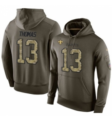 NFL Nike New Orleans Saints 13 Michael Thomas Green Salute To Service Mens Pullover Hoodie NFL Nike New Orleans Saints 13 Michael Thomas Green Salute To Service Mens Pullover Hoodie