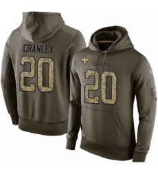NFL Nike New Orleans Saints 20 Ken Crawley Green Salute To Service Mens Pullover Hoodie NFL Nike New Orleans Saints 20 Ken Crawley Green Salute To Service Mens Pullover Hoodie