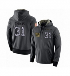 Football Mens New York Giants 31 Michael Thomas Stitched Black Anthracite Salute to Service Player Performance Hoodie Football Mens New York Giants 31 Michael Thomas Stitched Black Anthracite Salute to Service Player Performance Hoodie
