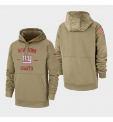 Mens New York Giants Tan 2019 Salute to Service Sideline Therma Pullover Hoodie Mens New York Giants Tan 2019 Salute to Service Sideline Therma Pullover Hoodie