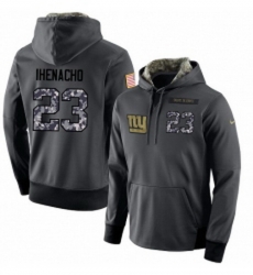 NFL Mens Nike New York Giants 23 Duke Ihenacho Stitched Black Anthracite Salute to Service Player Performance Hoodie NFL Mens Nike New York Giants 23 Duke Ihenacho Stitched Black Anthracite Salute to Service Player Performance Hoodie