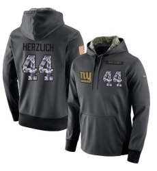 NFL Mens Nike New York Giants 44 Mark Herzlich Stitched Black Anthracite Salute to Service Player Performance Hoodie NFL Mens Nike New York Giants 44 Mark Herzlich Stitched Black Anthracite Salute to Service Player Performance Hoodie