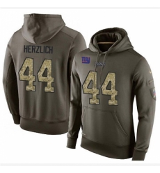 NFL Nike New York Giants 44 Mark Herzlich Green Salute To Service Mens Pullover Hoodie NFL Nike New York Giants 44 Mark Herzlich Green Salute To Service Mens Pullover Hoodie