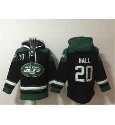 Men New York Jets 20 Breece Hall Black Ageless Must Have Lace Up Pullover Hoodie Men New York Jets 20 Breece Hall Black Ageless Must Have Lace Up Pullover Hoodie