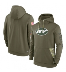 Men New York Jets 2022 Olive Salute To Service Therma Performance Pullover Hoodie Men New York Jets 2022 Olive Salute To Service Therma Performance Pullover Hoodie