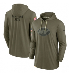 Men New York Jets 2022 Olive Salute To Service Tonal Pullover Hoodie Men New York Jets 2022 Olive Salute To Service Tonal Pullover Hoodie