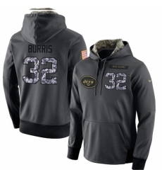 NFL Mens Nike New York Jets 32 Juston Burris Stitched Black Anthracite Salute to Service Player Performance Hoodie NFL Mens Nike New York Jets 32 Juston Burris Stitched Black Anthracite Salute to Service Player Performance Hoodie