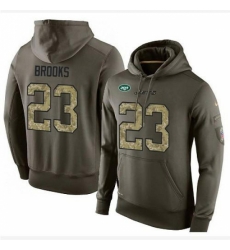 NFL Nike New York Jets 23 Terrence Brooks Green Salute To Service Mens Pullover Hoodie NFL Nike New York Jets 23 Terrence Brooks Green Salute To Service Mens Pullover Hoodie
