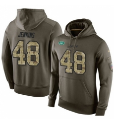 NFL Nike New York Jets 48 Jordan Jenkins Green Salute To Service Mens Pullover Hoodie NFL Nike New York Jets 48 Jordan Jenkins Green Salute To Service Mens Pullover Hoodie