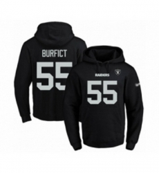 Football Mens Oakland Raiders 55 Vontaze Burfict Black Name Number Pullover Hoodie Football Mens Oakland Raiders 55 Vontaze Burfict Black Name Number Pullover Hoodie
