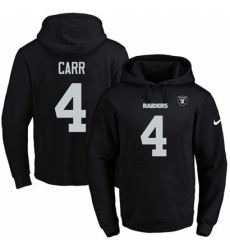 NFL Mens Nike Oakland Raiders 4 Derek Carr Black Name Number Pullover Hoodie NFL Mens Nike Oakland Raiders 4 Derek Carr Black Name Number Pullover Hoodie