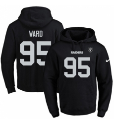NFL Mens Nike Oakland Raiders 95 Jihad Ward Black Name Number Pullover Hoodie NFL Mens Nike Oakland Raiders 95 Jihad Ward Black Name Number Pullover Hoodie