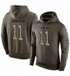 NFL Nike Oakland Raiders 11 Sebastian Janikowski Green Salute To Service Mens Pullover Hoodie NFL Nike Oakland Raiders 11 Sebastian Janikowski Green Salute To Service Mens Pullover Hoodie