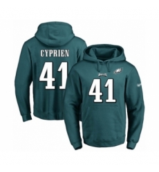 Football Mens Philadelphia Eagles 41 Johnathan Cyprien Green Name Number Pullover Hoodie Football Mens Philadelphia Eagles 41 Johnathan Cyprien Green Name Number Pullover Hoodie