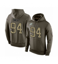 Football Mens Philadelphia Eagles 94 Josh Sweat Green Salute To Service Pullover Hoodie Football Mens Philadelphia Eagles 94 Josh Sweat Green Salute To Service Pullover Hoodie