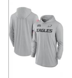 Men Eagles Gray Hoodie 24Z85 Men Eagles Gray Hoodie 24Z85