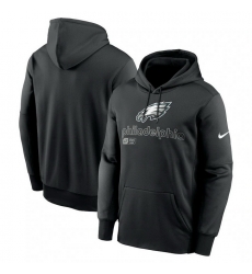 Men Nike Black Philadelphia Eagles Performance Pullover Hoodie