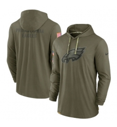 Men Philadelphia Eagles 2022 Olive Salute To Service Tonal Pullover Hoodie Men Philadelphia Eagles 2022 Olive Salute To Service Tonal Pullover Hoodie