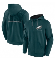 Men Philadelphia Eagles Green Defender Evo Full Zip Hoodie Men Philadelphia Eagles Green Defender Evo Full Zip Hoodie