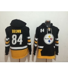 Men Nike Pittsburgh Steelers Antonio Brown 84 NFL Winter Thick Hoodie Men Nike Pittsburgh Steelers Antonio Brown 84 NFL Winter Thick Hoodie