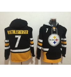 Men Nike Pittsburgh Steelers Ben Roethlisberger 7 NFL Winter Thick Hoodie Men Nike Pittsburgh Steelers Ben Roethlisberger 7 NFL Winter Thick Hoodie