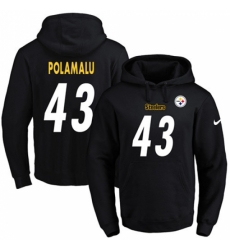 NFL Mens Nike Pittsburgh Steelers 43 Troy Polamalu Black Name Number Pullover Hoodie NFL Mens Nike Pittsburgh Steelers 43 Troy Polamalu Black Name Number Pullover Hoodie