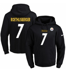 NFL Mens Nike Pittsburgh Steelers 7 Ben Roethlisberger Black Name Number Pullover Hoodie NFL Mens Nike Pittsburgh Steelers 7 Ben Roethlisberger Black Name Number Pullover Hoodie