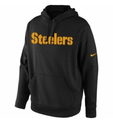 NFL Mens Pittsburgh Steelers Nike Black KO Wordmark Performance Hoodie NFL Mens Pittsburgh Steelers Nike Black KO Wordmark Performance Hoodie