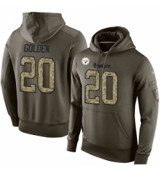 NFL Nike Pittsburgh Steelers 20 Robert Golden Green Salute To Service Mens Pullover Hoodie NFL Nike Pittsburgh Steelers 20 Robert Golden Green Salute To Service Mens Pullover Hoodie