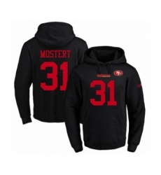Football Mens San Francisco 49ers 31 Raheem Mostert Black Name Number Pullover Hoodie Football Mens San Francisco 49ers 31 Raheem Mostert Black Name Number Pullover Hoodie
