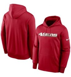 Men San Francisco 49ers Nike Fan Gear Wordmark Performance Pullover Hoodie Scarlet Men San Francisco 49ers Nike Fan Gear Wordmark Performance Pullover Hoodie Scarlet