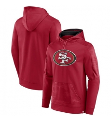 Men San Francisco 49ers Red On The Ball Pullover Hoodie Men San Francisco 49ers Red On The Ball Pullover Hoodie