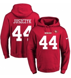 NFL Mens Nike San Francisco 49ers 44 Kyle Juszczyk Red Name Number Pullover Hoodie NFL Mens Nike San Francisco 49ers 44 Kyle Juszczyk Red Name Number Pullover Hoodie