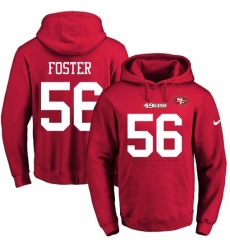 NFL Mens Nike San Francisco 49ers 56 Reuben Foster Red Name Number Pullover Hoodie NFL Mens Nike San Francisco 49ers 56 Reuben Foster Red Name Number Pullover Hoodie