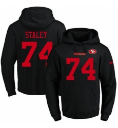 NFL Mens Nike San Francisco 49ers 74 Joe Staley Black Name Number Pullover Hoodie NFL Mens Nike San Francisco 49ers 74 Joe Staley Black Name Number Pullover Hoodie