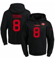 NFL Mens Nike San Francisco 49ers 8 Steve Young Black Name Number Pullover Hoodie NFL Mens Nike San Francisco 49ers 8 Steve Young Black Name Number Pullover Hoodie