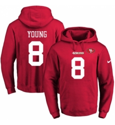 NFL Mens Nike San Francisco 49ers 8 Steve Young Red Name Number Pullover Hoodie NFL Mens Nike San Francisco 49ers 8 Steve Young Red Name Number Pullover Hoodie