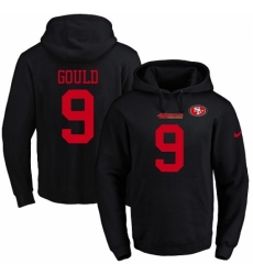 NFL Mens Nike San Francisco 49ers 9 Robbie Gould Black Name Number Pullover Hoodie NFL Mens Nike San Francisco 49ers 9 Robbie Gould Black Name Number Pullover Hoodie