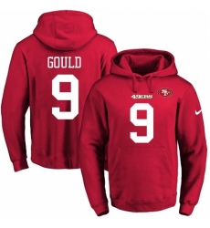 NFL Mens Nike San Francisco 49ers 9 Robbie Gould Red Name Number Pullover Hoodie NFL Mens Nike San Francisco 49ers 9 Robbie Gould Red Name Number Pullover Hoodie