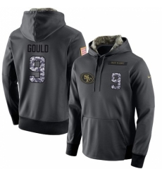 NFL Mens Nike San Francisco 49ers 9 Robbie Gould Stitched Black Anthracite Salute to Service Player Performance Hoodie NFL Mens Nike San Francisco 49ers 9 Robbie Gould Stitched Black Anthracite Salute to Service Player Performance Hoodie